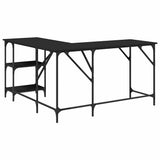 Desk Black 139x139x75 cm Engineered Wood 837587