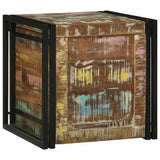 Storage Box Brown and Black 50 x 50 x 50 cm Solid Reclaim Wood 4016743