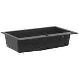 Kitchen Sink Single Basin Granite 79.5 x 50.5 x 20 cm Graphite 42053756