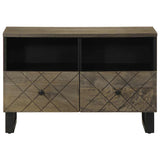 TV Cabinet Black 70x33x46 cm Solid Wood Mango 4017685