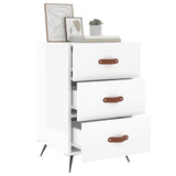 Bedside Cabinet High Gloss White 40x40x66 cm Engineered Wood 827630