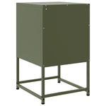 ZNTS Bedside Cabinets 2 pcs Olive Green 36x39x60.5 cm Steel 846563