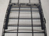 Rattan Folding Sun Lounger Outdoor Chair with Cushion and Pillow Grey T3398P325174
