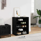 Shoe Cabinet Black Oak 60 x 35 x 70 cm Engineered Wood 862683