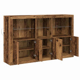 LED Sideboard Old Wood 162 x 37 x 100 cm Engineered Wood 3333122