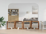 Dog Gate with Stands 4 pcs Old Wood 80 x 80 cm Engineered Wood 892083