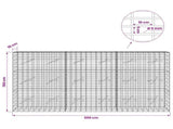Gabion with 5 mm Wire and 5x10 cm Mesh 300x10x150 cm 3464472
