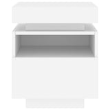 Bedside Cabinets with LED Lights 2 pcs White 40x39x48.5 cm 836785
