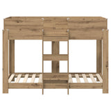 Bunk Bed for Kids Artisan Oak 80 x 160 cm Engineered Wood 3410554