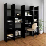 803417 Book Cabinet Black 40x35x180 cm Engineered Wood