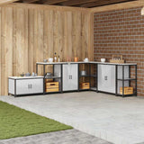 Kitchen Storage HATTEM Silver 60 x 50 x 92 cm Steel 874993