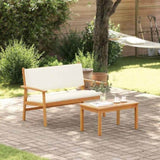 Garden Bench with Cushion Brown Solid Acacia wood 4106578