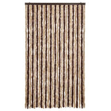 Insect Curtain Beige and Light Brown 118x220 cm Chenille 315122