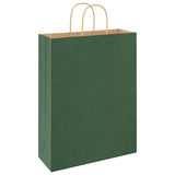 Paper Bags 250 pcs with Handles Green 32x12x42 cm 4101732