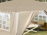 Pop-up Party Tent 288 x 288 x 245 cm Cream Oxford Fabric 42019768