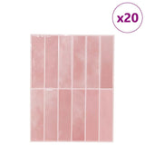 Rectangular Tile 20 pcs Pink 29 x 23 x 0.08 cm 42021258