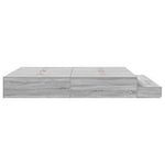 Storage Bed Frame with Drawer Grey sonoma 236.5 x 200 x 31.5 cm 3335626