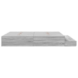 Storage Bed Frame with Drawer Grey sonoma 236.5 x 200 x 31.5 cm 3335626