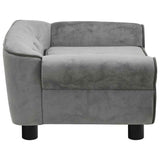 171039 Dog Sofa Dark Grey 72x45x30 cm Plush