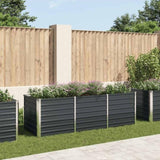 Garden Raised Bed Anthracite 240x80x77 cm Galvanised Steel 45726