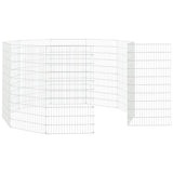 Free Range Animal Enclosure 10-Panel 54x100 cm Galvanised Iron 171583