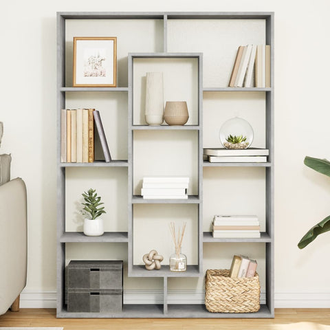 Book Cabinet Concrete Grey 102x29x143 cm Engineered Wood 3310301