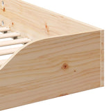 Bed Frame Brown 90 x 220 cm Solid Pine Wood 873412
