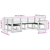 Outdoor Sofa Set 6 pcs Natural Solid Acacia Wood 3366887