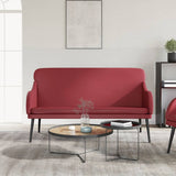 Bench Wine Red 110x76x80 cm Faux Leather 351434