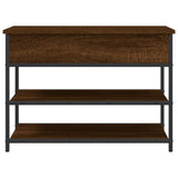 Shoe Bench Brown Oak 70x42.5x50 cm Engineered Wood 839032
