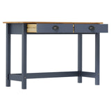 Console Table Hill with 2 Drawers Grey 110x45x74 cm Solid Pine Wood 288993
