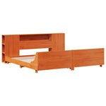 Bed Frame without Mattress Wax Brown 200x200 cm Solid Wood Pine 3323640