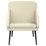 Armchair Cream 63x76x80 cm Faux Leather 351425