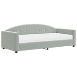 Daybed with Mattress Light Grey 90x190 cm Velvet 3197389