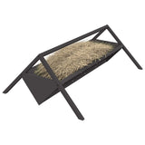 Livestock Feeding Trough Black 111 x 76 x 38 cm 874660