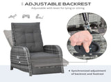 2 Seater Rattan Wicker Chaise Lounge Sofa Set Bistro Conversation Furniture with Cushion for T3398P314742