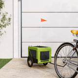 Pet Bike Trailer Green and Black Oxford Fabric and Iron 93913