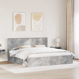 Bed Frame with Headboard Concerte 200 x 200 cm Solid Pine Wood 3410968