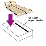 ZNTS Slatted Bed Base without Mattress with 28 Slats 7 Zones 70x200 cm 246449