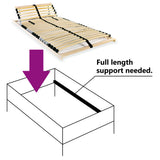 ZNTS Slatted Bed Base without Mattress with 28 Slats 7 Zones 80x200 cm 246450