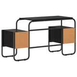 Desk with Storage Black Oak 145 x 50 x 75 cm 8008008