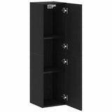 Wall TV Cabinet Black Oak 30.5 x 30 x 110 cm Engineered Wood 862572