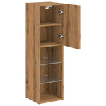 ZNTS TV Cabinet with LED Lights Artisian Oak 30.5x30x102 cm 857678