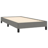 Bed Frame without Mattress Dark Grey 90x190 cm Single Single Fabric 349822