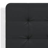 Bed Frame without Mattress "Zadar" White and Black 120x200 cm Faux Leather 3208176