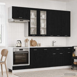 Kitchen Unit LYON 8 pcs Black Oak Engineered Wood 3438212