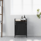 Laundry Basket 1 Compartment with Shelf Brown Oak 859074