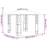 Gazebo with Roof Anthracite 300x300x270 cm Steel 360141