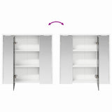 Bathroom Mirror Cabinet White 63.5 x 16 x 62.5 cm 889151