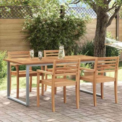 Garden Dining Table Grey 180 x 90 x 75 cm 4010596